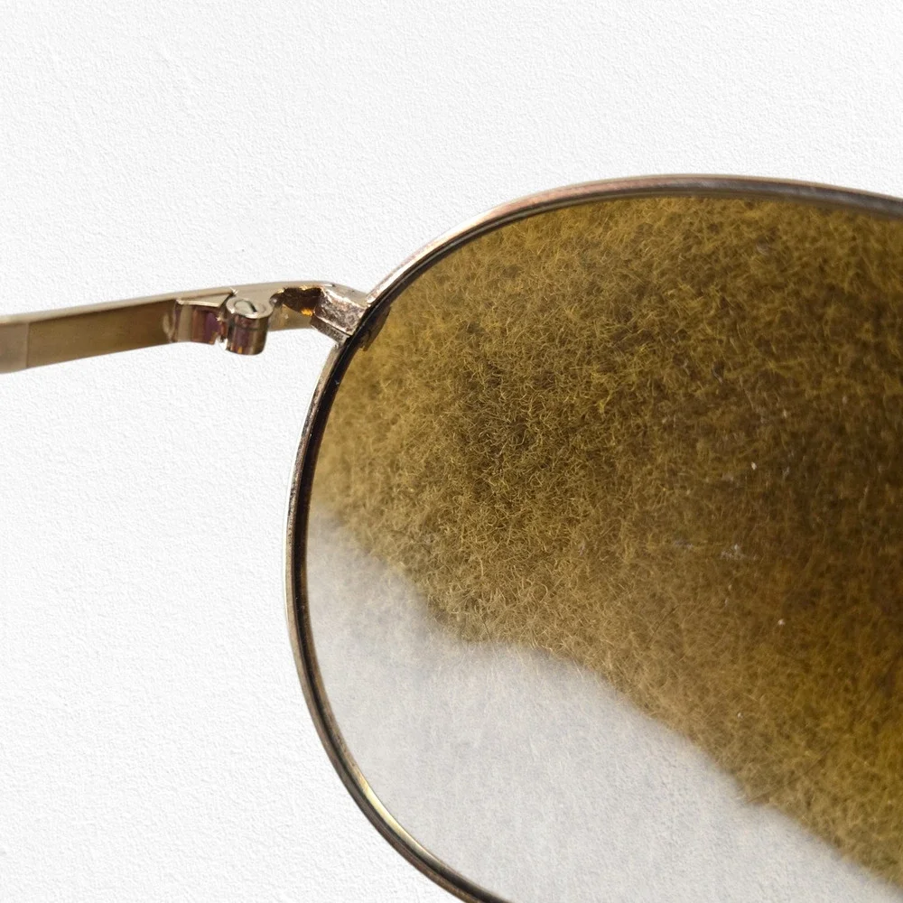 80s Vintage Pierre Cardin Aviator Sunglasses Gold Brown Designer Eyewear w/ Case